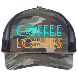 Coffee Lovers Graphic Retro Rope Trucker Hat Cap