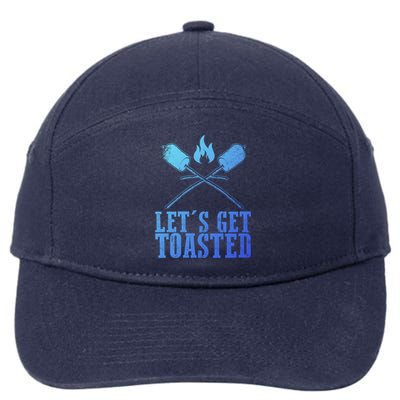 Cute Lets Get Toasted Funny Camping Gift Humor Camp Smores Gift 7-Panel Snapback Hat