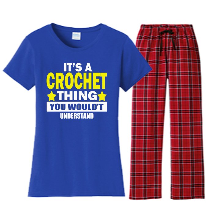 Crocheting Lover Gift Crocheting Gift Women's Flannel Pajama Set