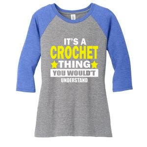 Crocheting Lover Gift Crocheting Gift Women's Tri-Blend 3/4-Sleeve Raglan Shirt