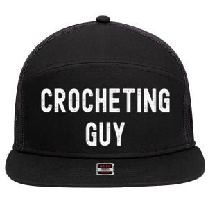 Crocheting Lover Gift Crocheting Guy Gift 7 Panel Mesh Trucker Snapback Hat