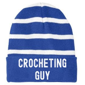 Crocheting Lover Gift Crocheting Guy Gift Striped Beanie with Solid Band