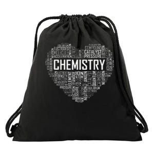 Chemistry Lover Heart Gift For Chemist Teacher Or Student Drawstring Bag