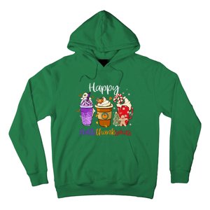 Coffee Latte Happy Hallothanksmas Halloween Thanksgiving Gift Hoodie