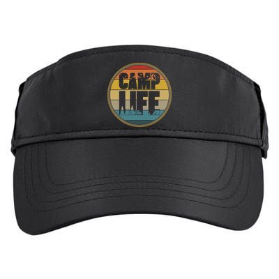 Camp Life Happy Camper Retro Camping Gift Adult Drive Performance Visor