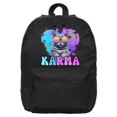 Cat Lover Heart Shape Karma 16 in Basic Backpack