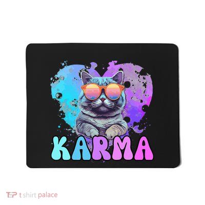 Cat Lover Heart Shape Karma Mousepad