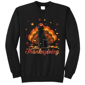 Cute Labrador Happy Thanksgiving Turkey Dog Crispy Leaf Sweatshirt