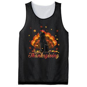 Cute Labrador Happy Thanksgiving Turkey Dog Crispy Leaf Mesh Reversible Basketball Jersey Tank