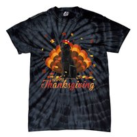 Cute Labrador Happy Thanksgiving Turkey Dog Crispy Leaf Tie-Dye T-Shirt