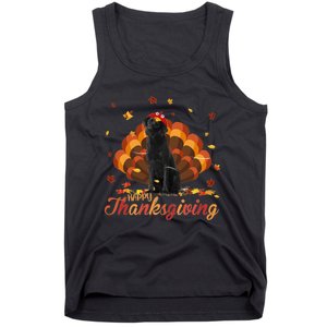 Cute Labrador Happy Thanksgiving Turkey Dog Crispy Leaf Tank Top