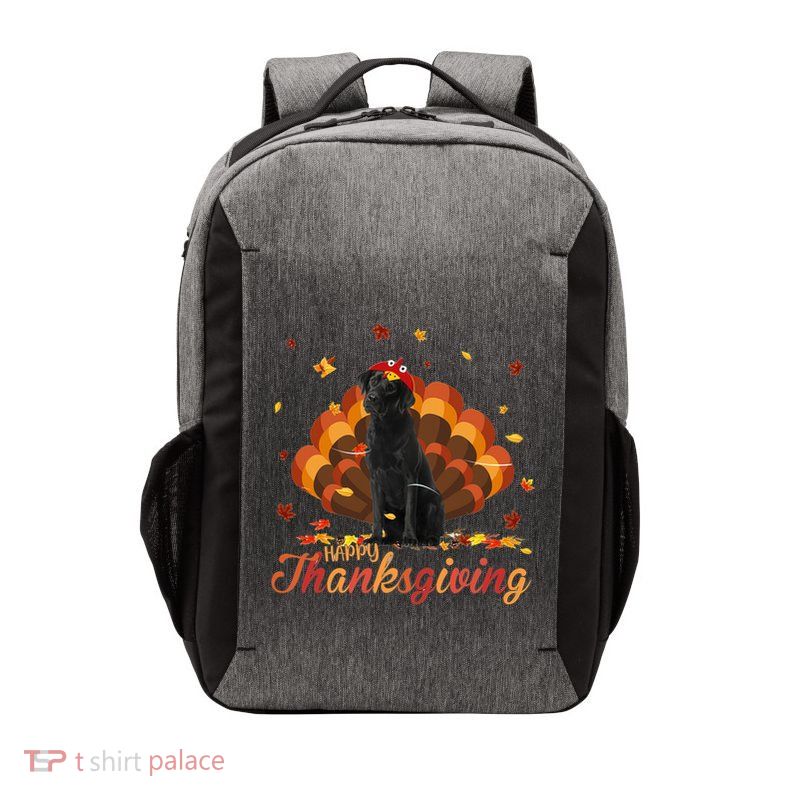 Cute Labrador Happy Thanksgiving Turkey Dog Crispy Leaf Vector Backpack