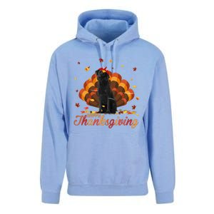 Cute Labrador Happy Thanksgiving Turkey Dog Crispy Leaf Unisex Surf Hoodie