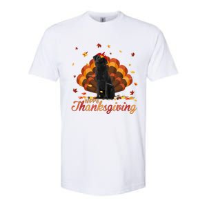 Cute Labrador Happy Thanksgiving Turkey Dog Crispy Leaf Softstyle CVC T-Shirt