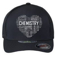 Chemistry Lover Heart Gift for Chemist Teacher or Student Flexfit Unipanel Trucker Cap