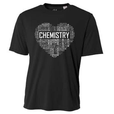 Chemistry Lover Heart Gift for Chemist Teacher or Student Cooling Performance Crew T-Shirt