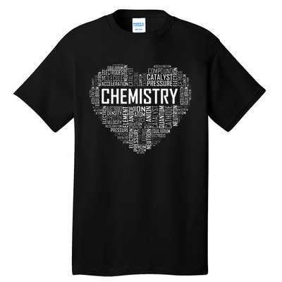 Chemistry Lover Heart Gift for Chemist Teacher or Student Tall T-Shirt