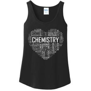 Chemistry Lover Heart Gift for Chemist Teacher or Student Ladies Essential Tank