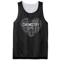 Chemistry Lover Heart Gift for Chemist Teacher or Student Mesh Reversible Basketball Jersey Tank