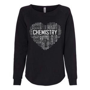 Chemistry Lover Heart Gift for Chemist Teacher or Student Womens California Wash Sweatshirt