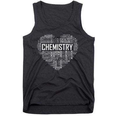 Chemistry Lover Heart Gift for Chemist Teacher or Student Tank Top