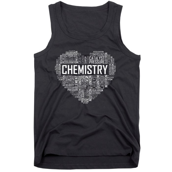 Chemistry Lover Heart Gift for Chemist Teacher or Student Tank Top