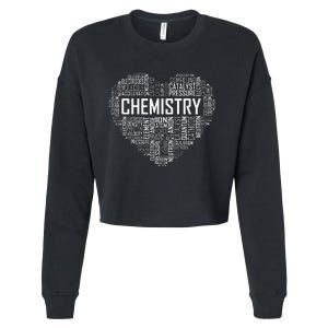 Chemistry Lover Heart Gift for Chemist Teacher or Student Cropped Pullover Crew