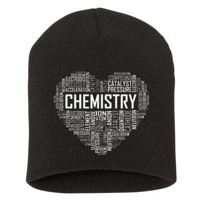 Chemistry Lover Heart Gift for Chemist Teacher or Student Short Acrylic Beanie