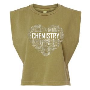 Chemistry Lover Heart Gift for Chemist Teacher or Student Garment-Dyed Women's Muscle Tee