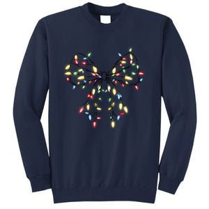 Christmas Lights Holiday Xmas Coquette Matching Team Tall Sweatshirt