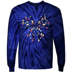 Christmas Lights Holiday Xmas Coquette Matching Team Tie-Dye Long Sleeve Shirt