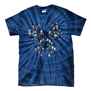 Christmas Lights Holiday Xmas Coquette Matching Team Tie-Dye T-Shirt