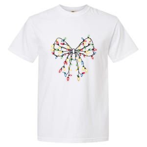 Christmas Lights Holiday Xmas Coquette Matching Team Garment-Dyed Heavyweight T-Shirt