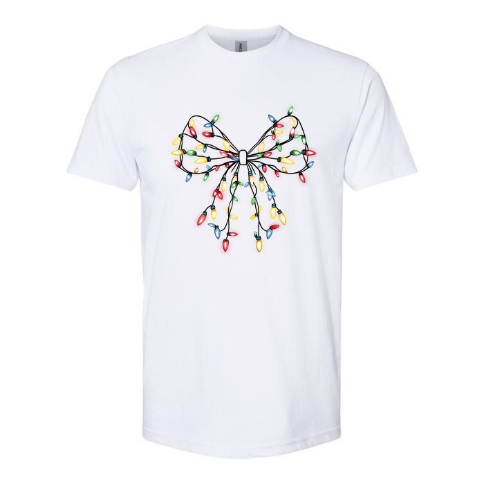 Christmas Lights Holiday Xmas Coquette Matching Team Softstyle CVC T-Shirt