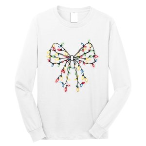 Christmas Lights Holiday Xmas Coquette Matching Team Long Sleeve Shirt