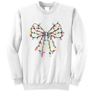 Christmas Lights Holiday Xmas Coquette Matching Team Sweatshirt