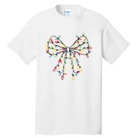 Christmas Lights Holiday Xmas Coquette Matching Team Tall T-Shirt