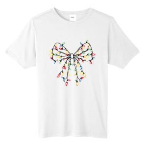 Christmas Lights Holiday Xmas Coquette Matching Team Tall Fusion ChromaSoft Performance T-Shirt