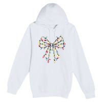 Christmas Lights Holiday Xmas Coquette Matching Team Premium Pullover Hoodie