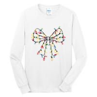 Christmas Lights Holiday Xmas Coquette Matching Team Tall Long Sleeve T-Shirt