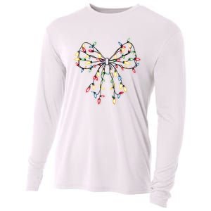 Christmas Lights Holiday Xmas Coquette Matching Team Cooling Performance Long Sleeve Crew