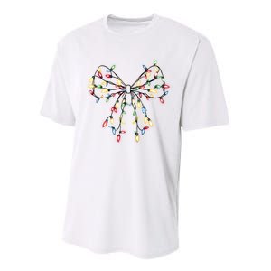 Christmas Lights Holiday Xmas Coquette Matching Team Performance Sprint T-Shirt