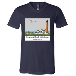 Currituck Light House V-Neck T-Shirt