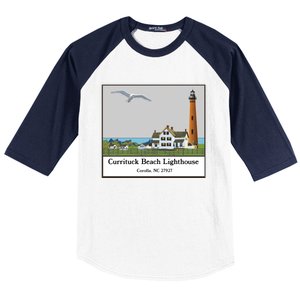 Currituck Light House Baseball Sleeve Shirt