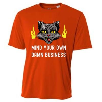 Cat Lady Harris Walz Waltz 2024 Mind Your Own Damn Business Cooling Performance Crew T-Shirt