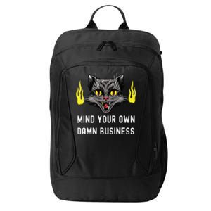 Cat Lady Harris Walz Waltz 2024 Mind Your Own Damn Business City Backpack