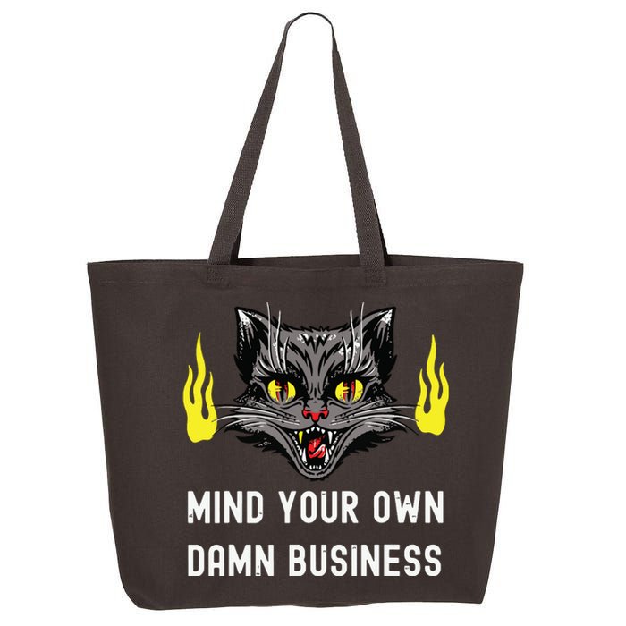 Cat Lady Harris Walz Waltz 2024 Mind Your Own Damn Business 25L Jumbo Tote