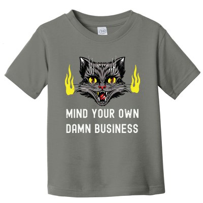 Cat Lady Harris Walz Waltz 2024 Mind Your Own Damn Business Toddler T-Shirt