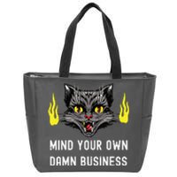 Cat Lady Harris Walz Waltz 2024 Mind Your Own Damn Business Zip Tote Bag