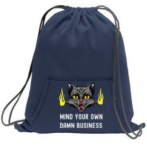 Cat Lady Harris Walz Waltz 2024 Mind Your Own Damn Business Sweatshirt Cinch Pack Bag